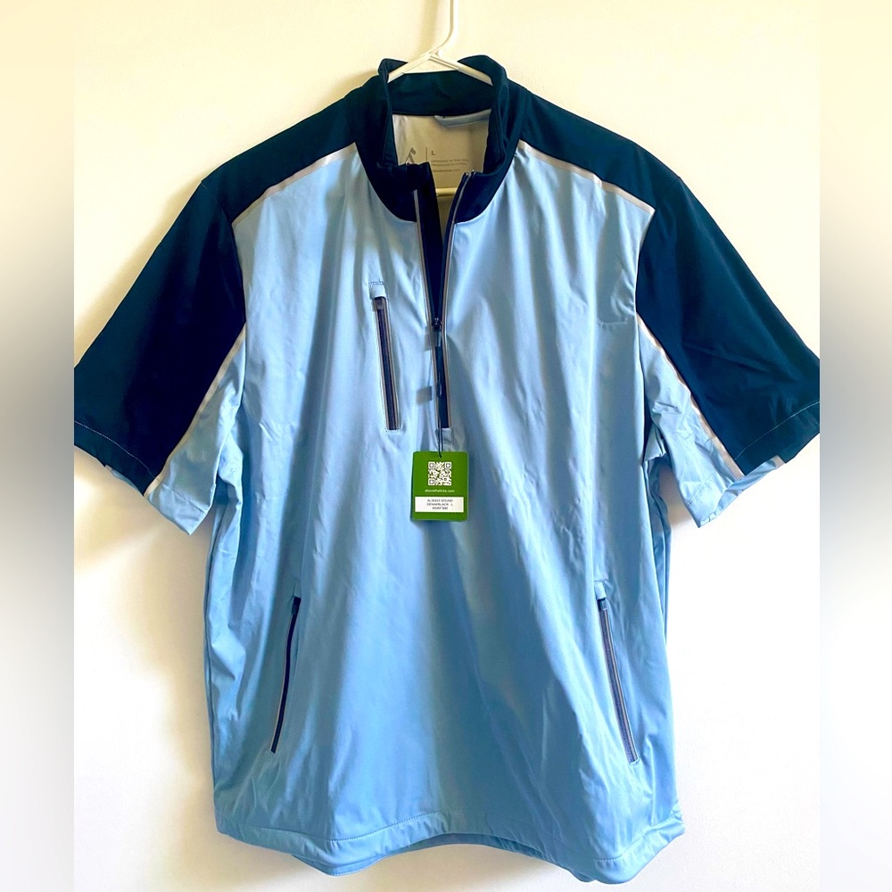New With Tags - NWT Above The Links golf rain jacket. SS pullover with 1/4 zip.